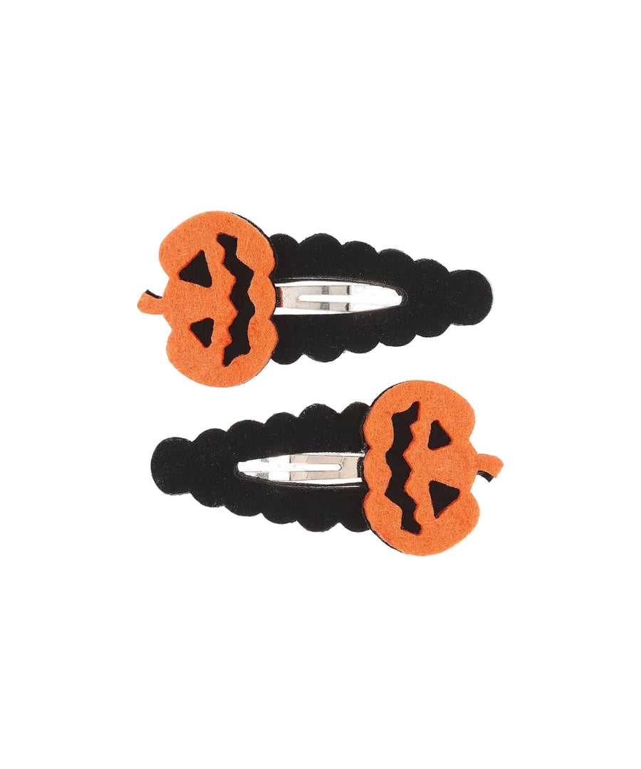Lot de deux barrettes citrouille orange pour enfant de Souza