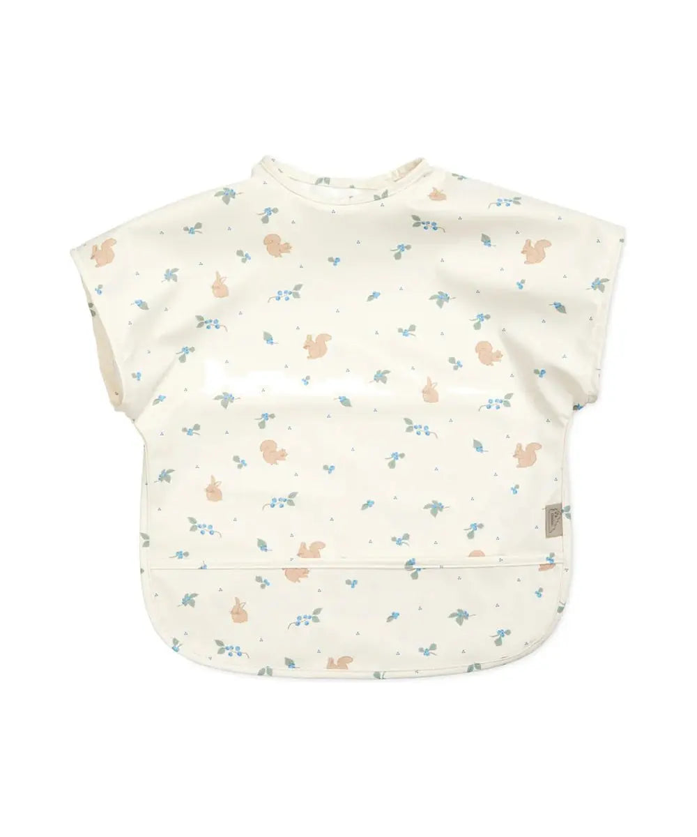 Bavoir à Manches Courtes - Blueberries de CamCam Copenhagen sur fond clair