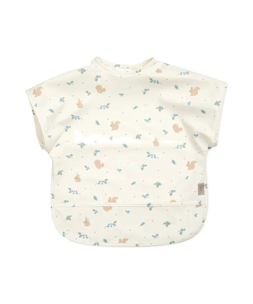 Bavoir à Manches Courtes - Blueberries de CamCam Copenhagen sur fond clair