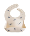 Bavoir en silicone motifs Baleines de la marque Mushie