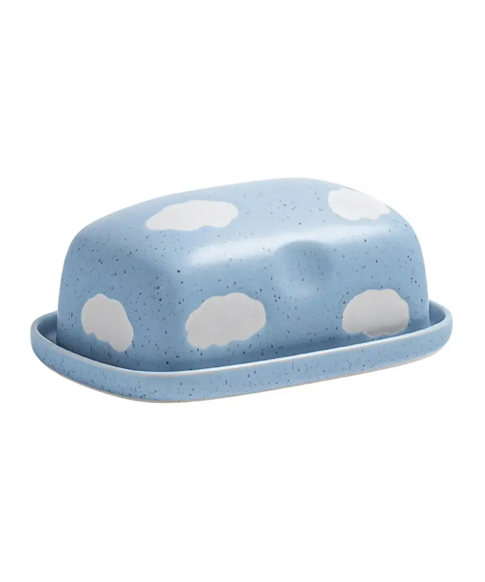 Beurrier en céramique Nuages de la marque Egg Back Home