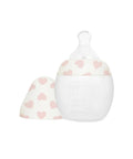 Biberon anti colique en silicone 150 ml elhee full of love pink edition limitee love stories avec tetine debit lent.