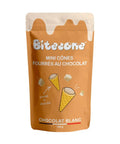 Paquet de cônes fourrés de chocolat blanc de la marque Bitecone