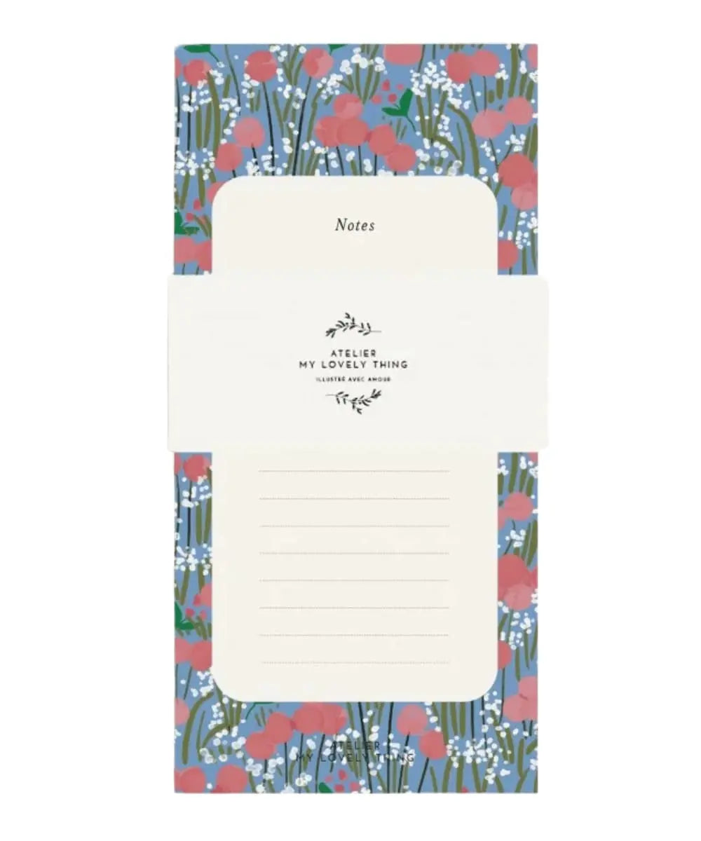 Bloc-notes illustré avec motifs coquelicots rouges My Lovely Thing disponible sur Merci Léonie.