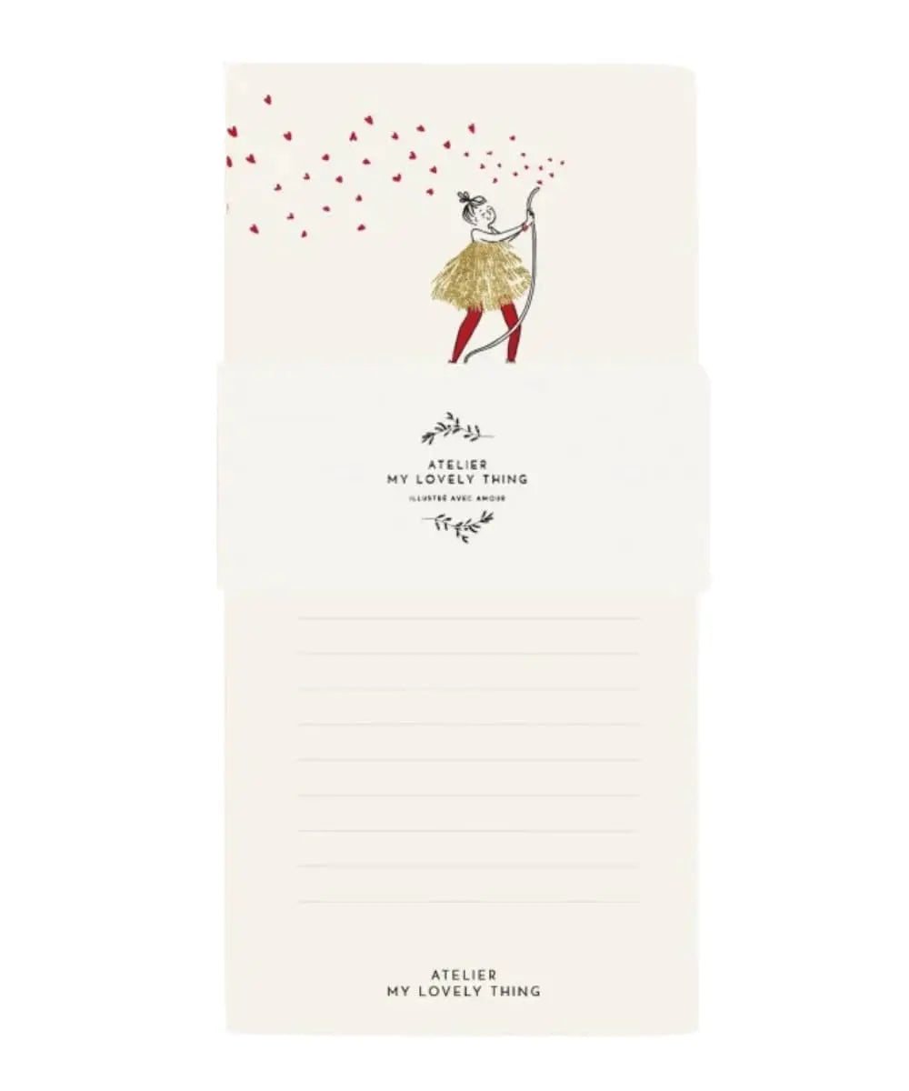 Bloc-notes Jet de Cœurs My Lovely Thing illustration poétique Merci Léonie.