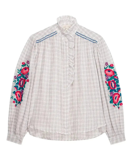 Photo sur fond blanc de la blouse Cora de Louise Misha
