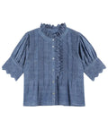 Blouse Broderies Anglaises Chambray de la marque française Emile et Ida