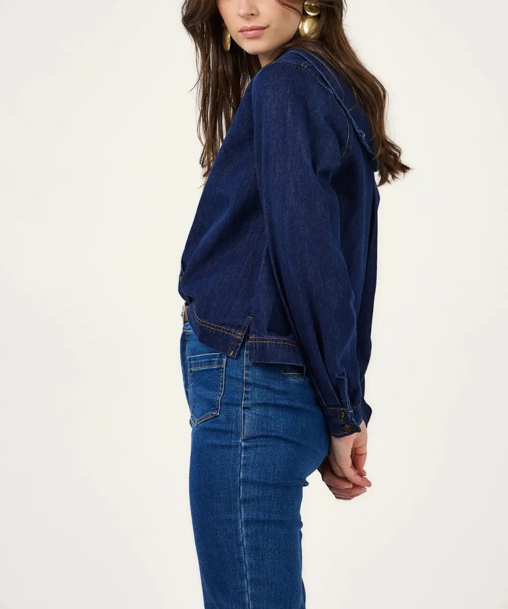Blouse en jean Col Marin Henriette