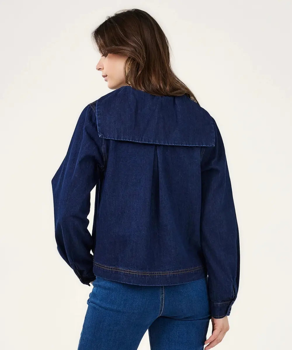 Blouse en jean Col Marin Henriette