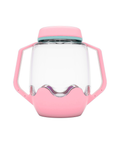 Bocal de jeu sensoriel lumineux rose Bubblegum Glo Pals sur fond blanc