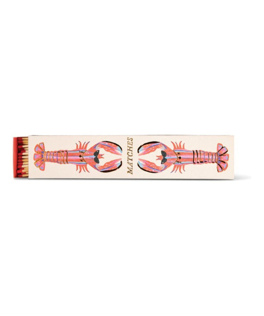 Boîte de 45 longues allumettes Homards de la marque Paddywax, sur fond blanc
