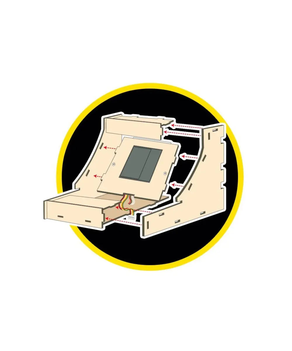 Borne d arcade en bois a construire soi meme buki france avec ecran et manette.