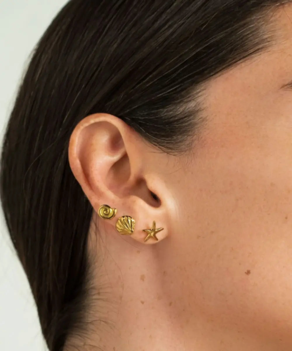 Boucles d’oreilles Puces Coquillage
