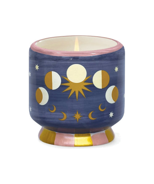 Bougie Adopo Phases de lune Jasmine & Rose de la marque Paddywax, sur fond blanc