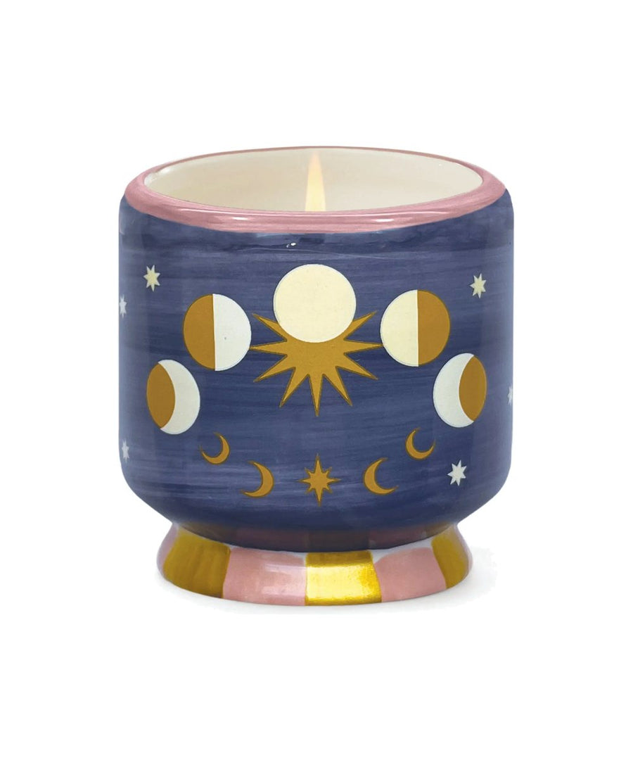 Bougie Adopo Phases de lune Jasmine & Rose de la marque Paddywax, sur fond blanc