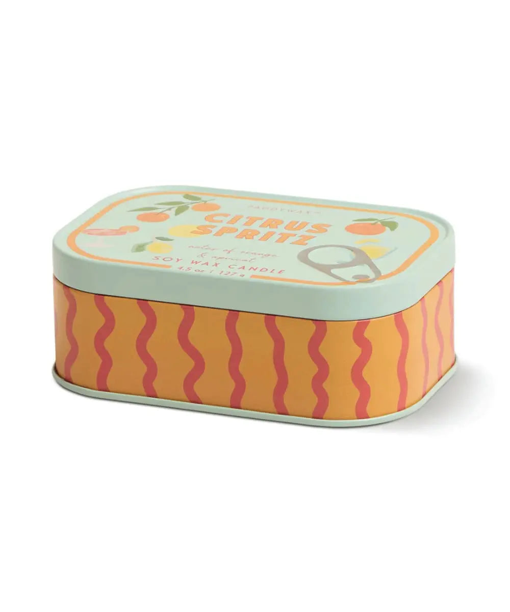 Détails sur les jolies couleurs de la boîte de conserve de la bougie Spritz de Paddywax