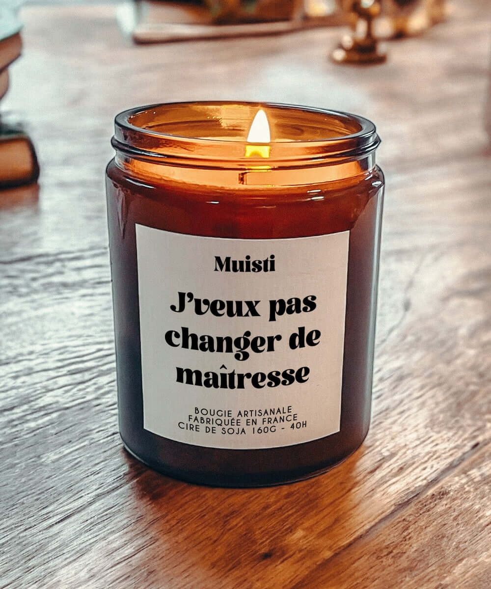 Bougie J'veux pas changer de maîtresse Muisti
