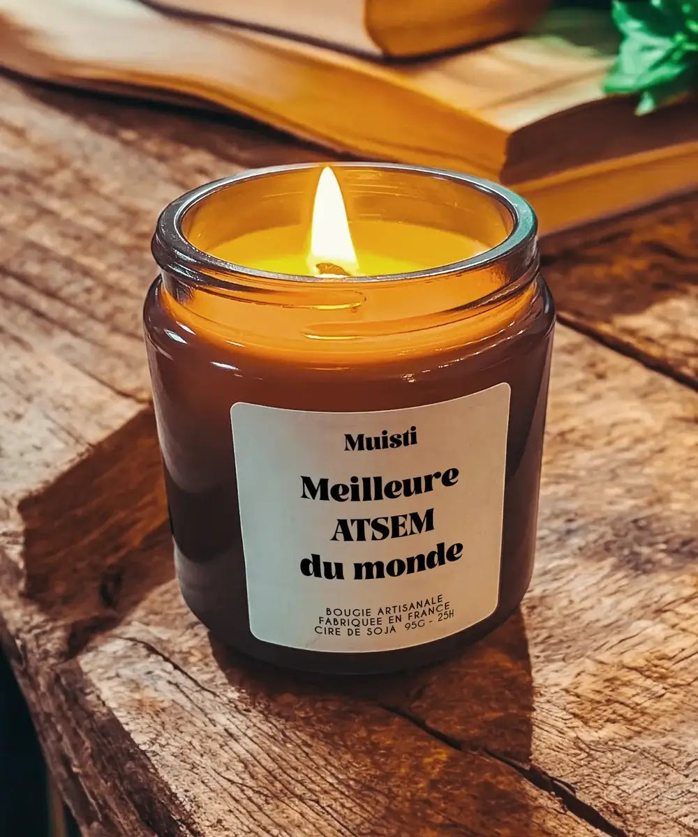 Bougie Meilleure ATSEM du monde Muisti en situation