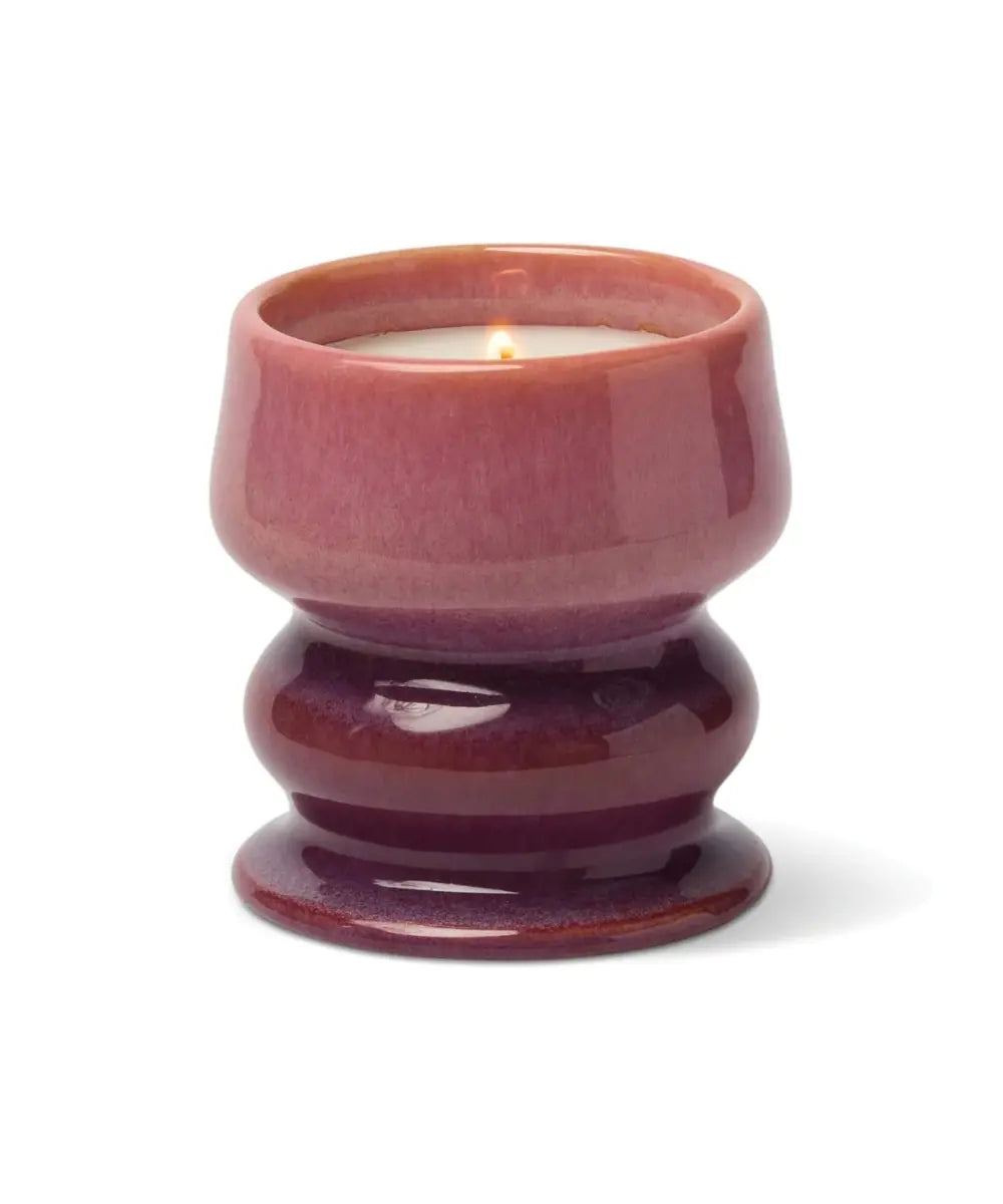 Bougie parfumee ceramique emaillee bicolore wild fig and cedar figue et cedre collection melt de la marque Paddywax