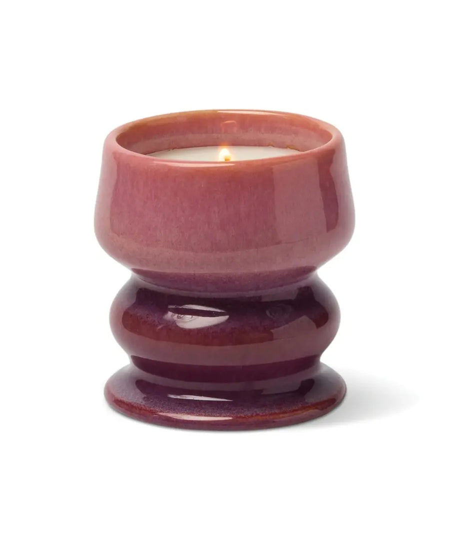 Bougie parfumee ceramique emaillee bicolore wild fig and cedar figue et cedre collection melt de la marque Paddywax