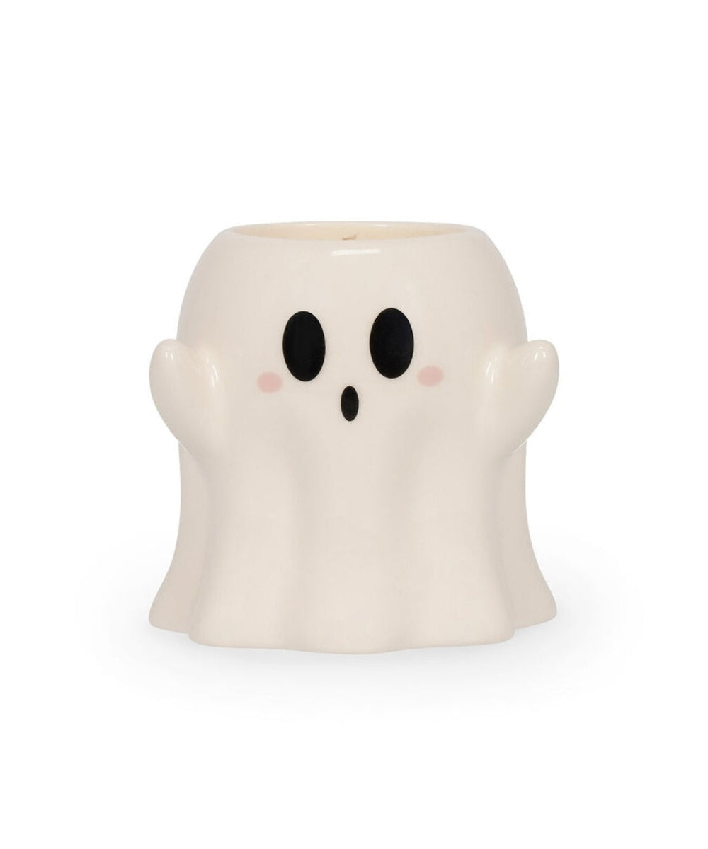 Bougie parfumee en ceramique peinte a la main fantome ghost Legami parfum ambre.