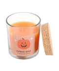 Bougie Pumpkin Spice citrouille sélection Merci Léonie, sur fond blanc, vue de trois-quarts