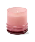 Bougie Stacked Saffron Rose Paddywax vu de face sur fond blanc