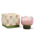 Bougie parfumée en verre forme tulipe Bronzed Gardenia de la marque Paddywax disponible chez Merci Léonie.