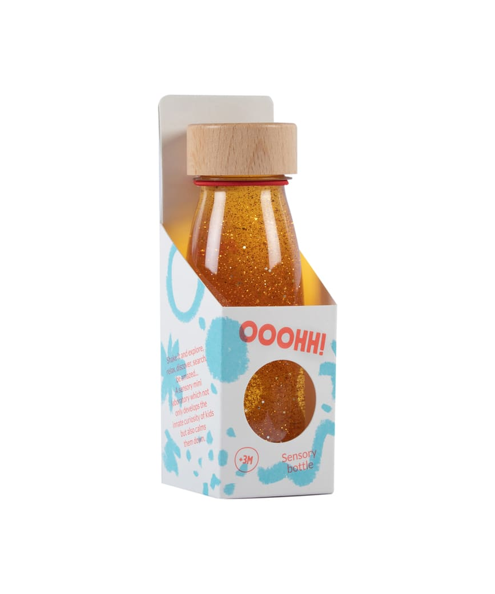 Bouteille sensorielle Float Curcuma jaune orangé de Petit Boum