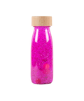 Bouteille sensorielle Float rose avec paillettes de Petit Boum