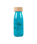 Bouteille sensorielle Float turquoise avec paillettes de Petit Boum