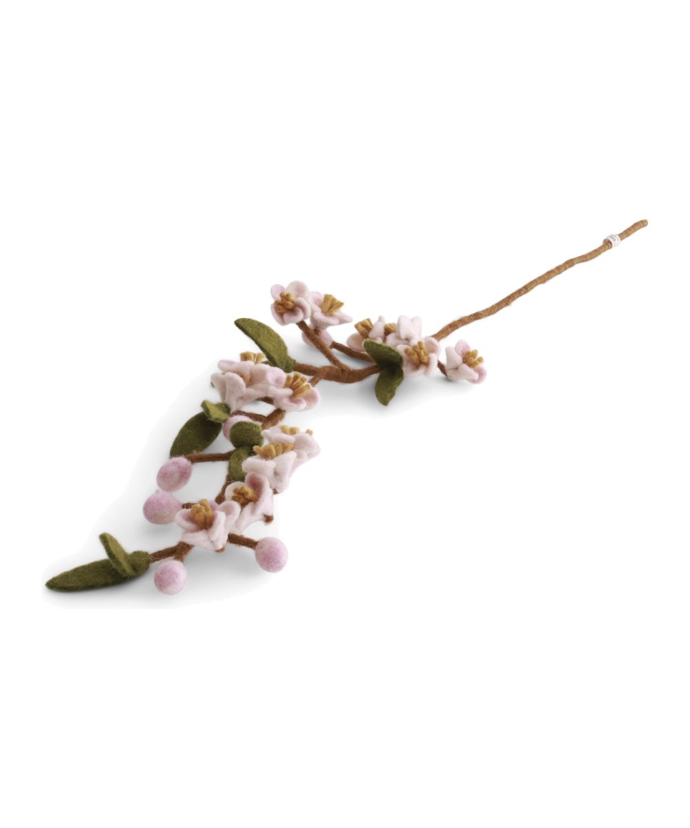 Branche de fleurs de cerisier de la marque Gry & Sif, sur fond blanc