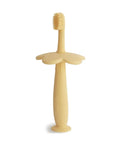 Brosse à dents d'apprentissage en silicone Jaune de la marque Mushie