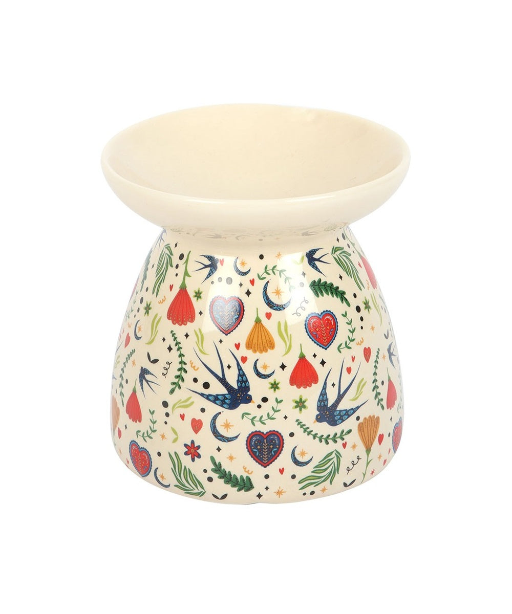 Brûle-parfum floral Midnight Bloom crème de la sélection Merci Léonie en détail ou en situation