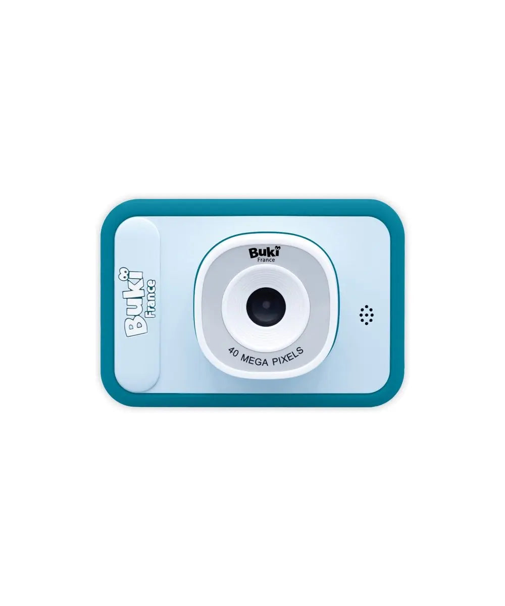 Appareil photo numérique enfant Camjunior de Buki avec coque en silicone anti chocs et carte micro sd.