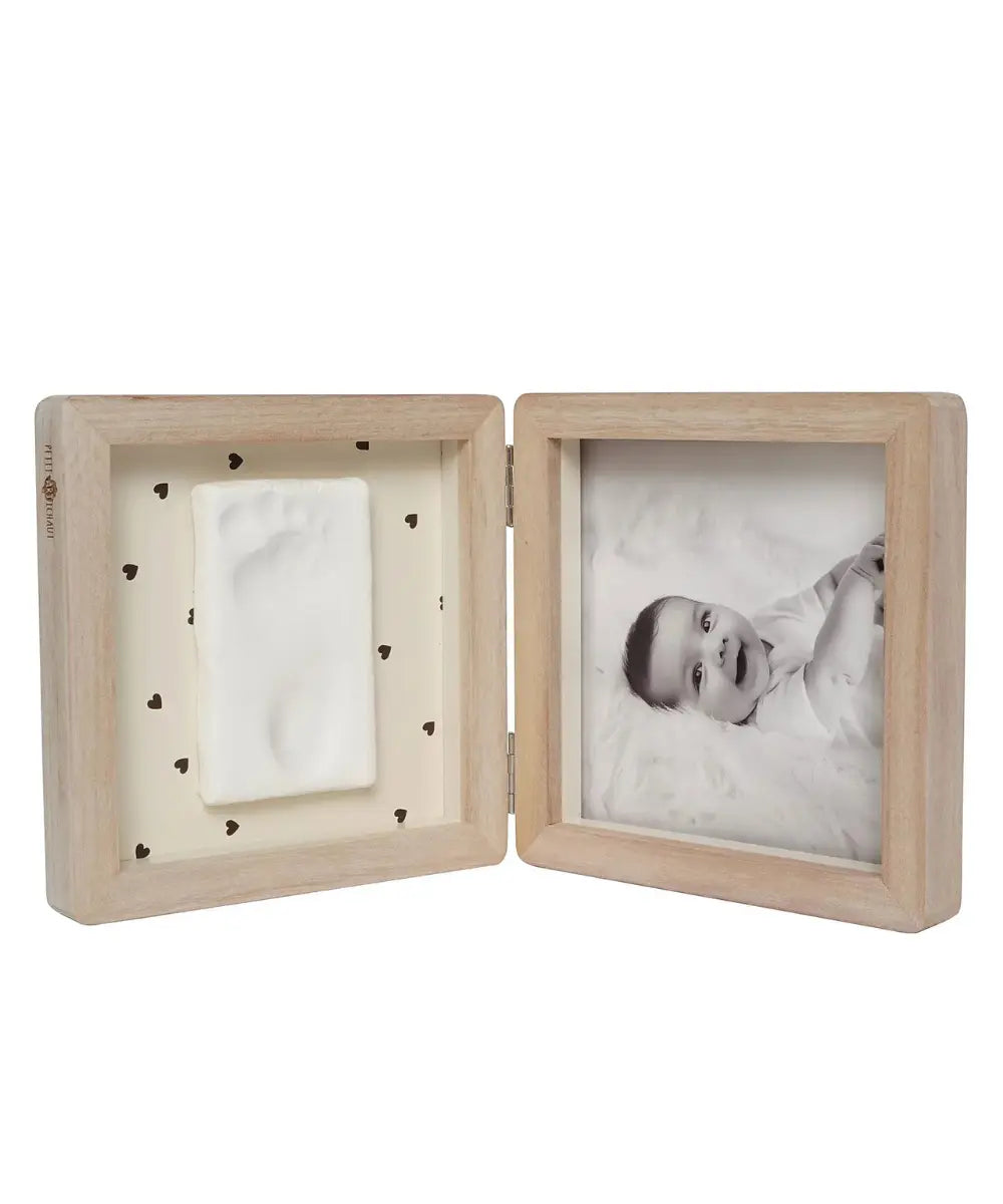 Cadre double photo et empreintes de bébé Jolis Coeurs de Petit Artichaut