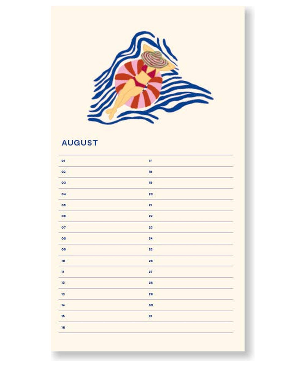 Calendrier perpétuel des anniversaires à motifs fleurs A-Journal