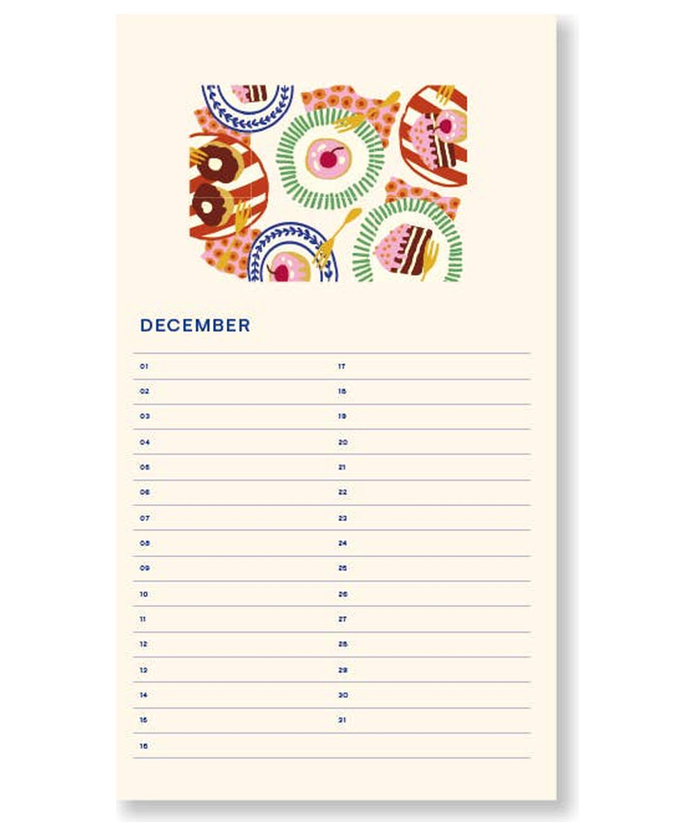 Calendrier perpétuel des anniversaires à motifs fleurs A-Journal