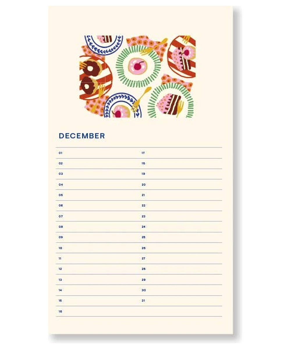 Calendrier perpétuel des anniversaires rose Sun Pink A-Journal