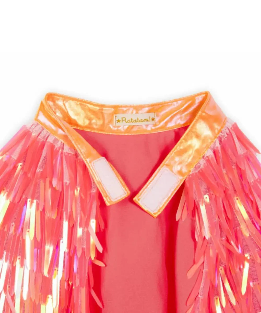 Détail de la Cape holographique corail pour enfant de la marque Ratatam