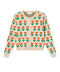 Cardigan en maille Orange Tulip de Compañía Fantástica