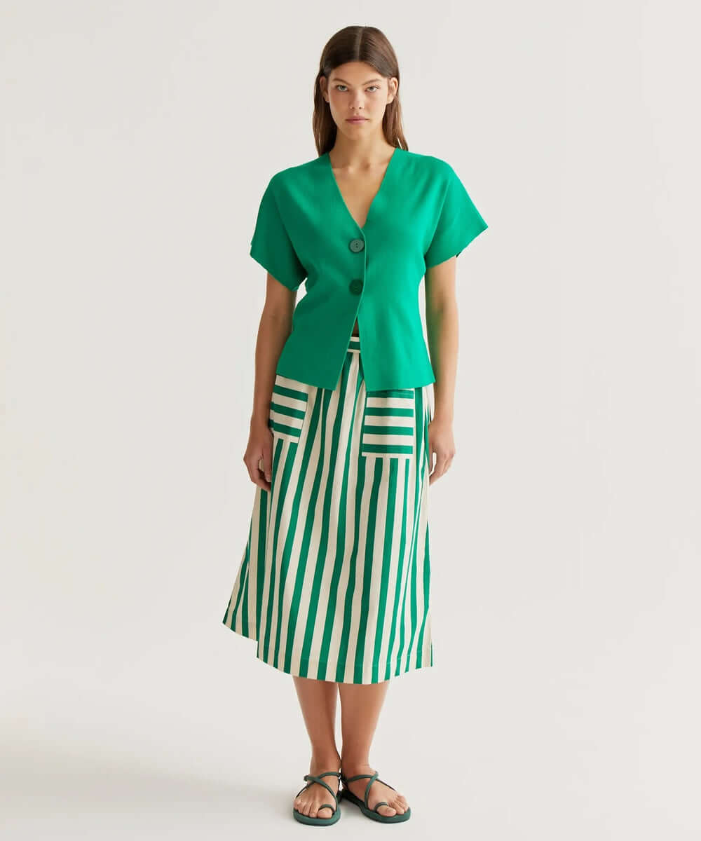 Cardigan en maille vert de Compañía Fantástica