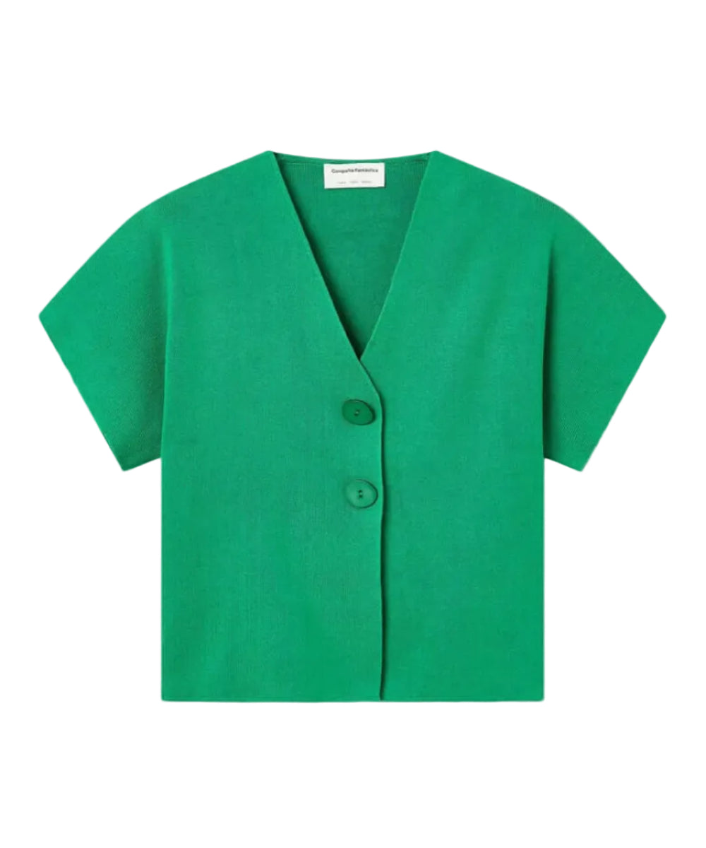 Cardigan en maille vert de Compañía Fantástica