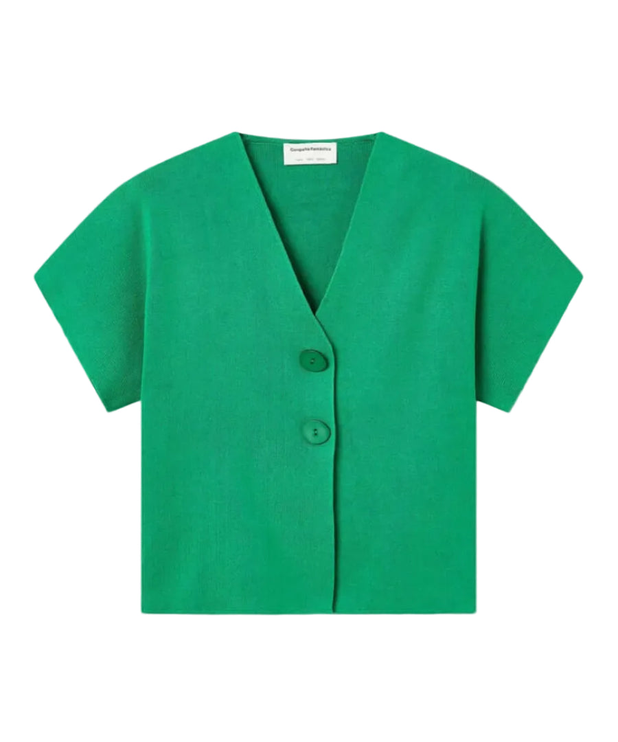 Cardigan en maille vert de Compañía Fantástica