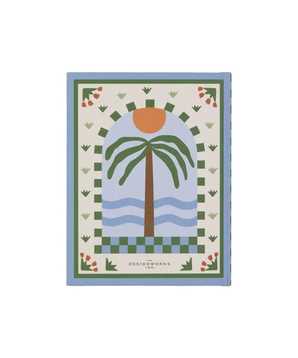Carnet Adopo Palmier Designworks vu de face sur fond blanc