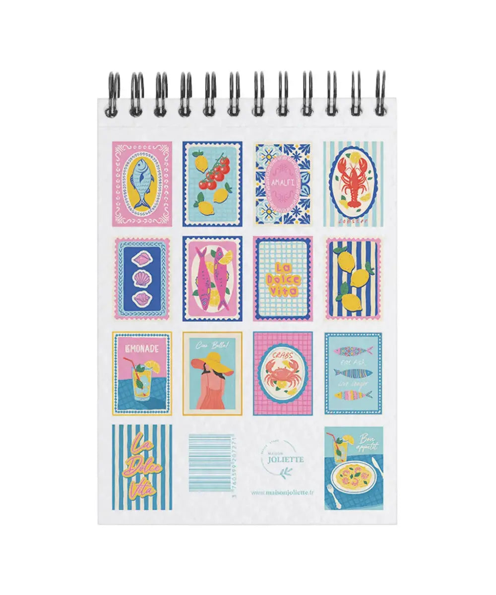 Aperçu des 14 illustrations composant ce carnet de coloriage