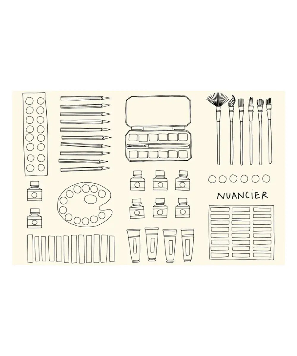 Carnet de coloriage pour adulte Cuisines de Zoé de Las Cases