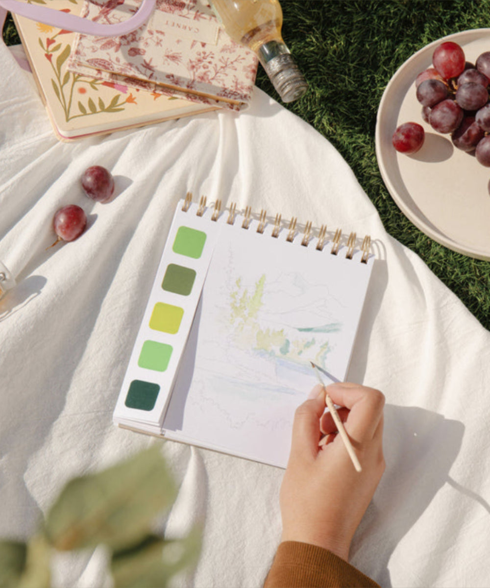 Palette de 50 couleurs du carnet d'aquarelle Paysages Nature de La Petite Épicerie