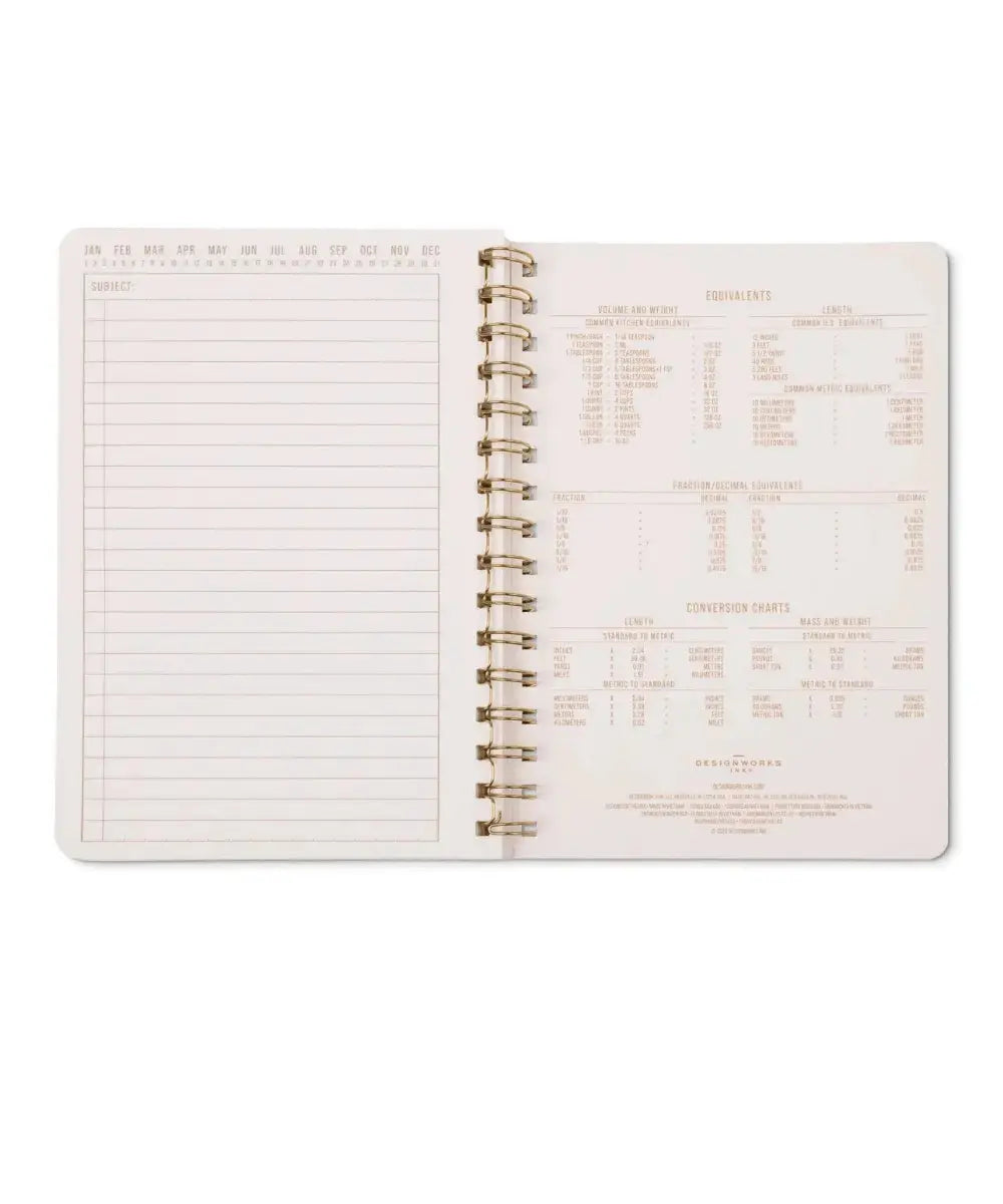 Jolis détails du carnet à spirales Tulip Rose