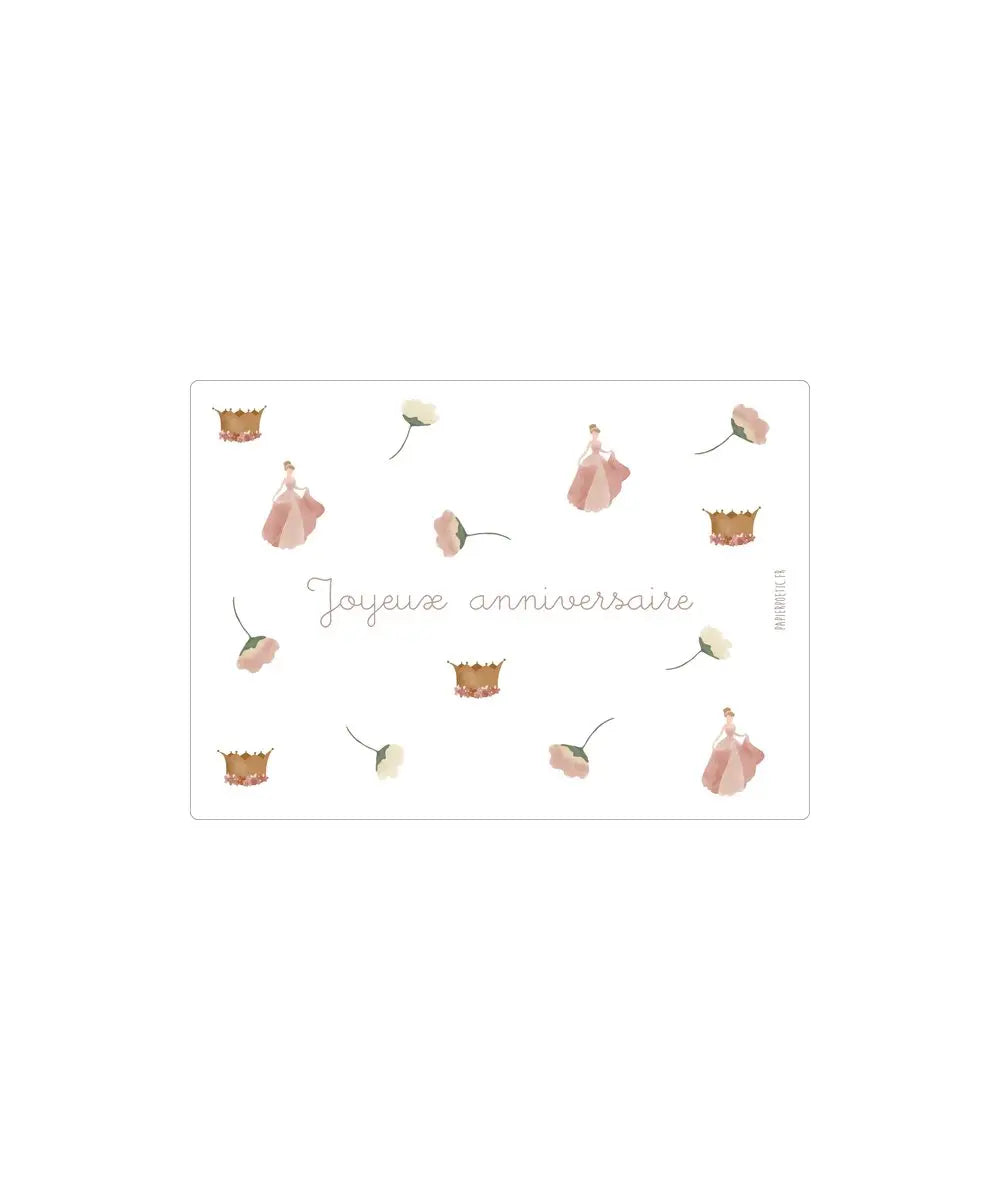 Carte Postale "Anniversaire Princesse" | Papier Poetic - Carte Postale Anniversaire Princesse de la marque française Papier Poetic